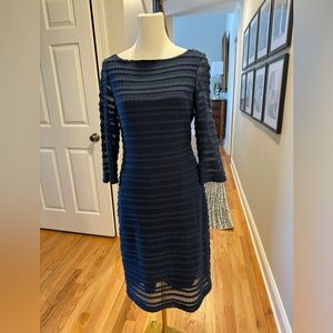 Kay Unger New York Navy Sheath Dress